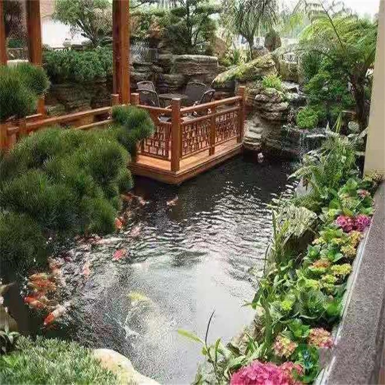 苏州庭院设计鱼池假山建造图